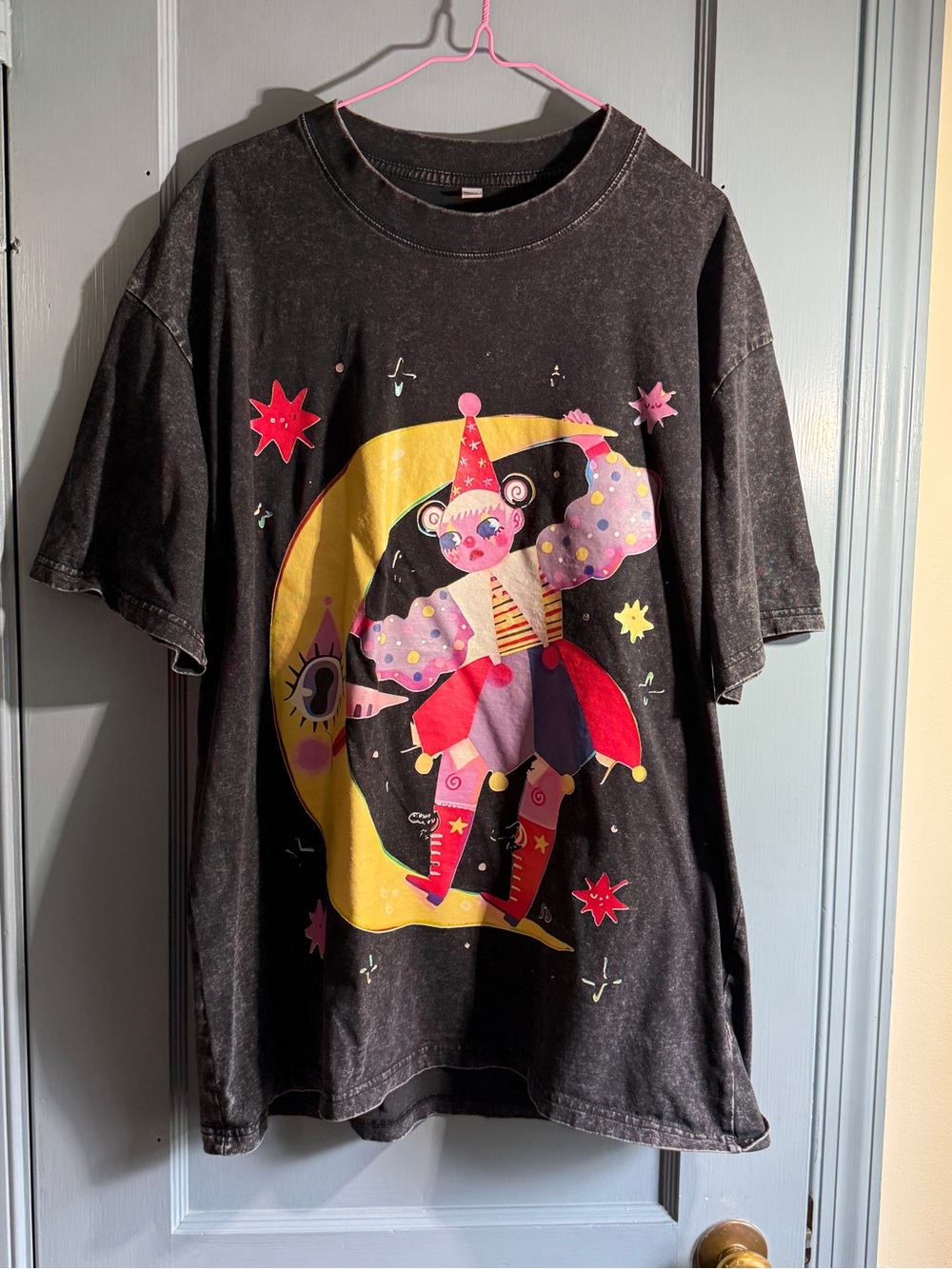 Black Graphic Clown Short Sleeve Tee
